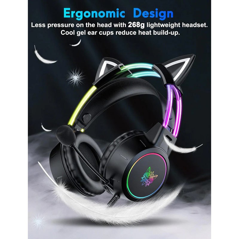 هدست گیمینگ سیم دار Onikuma X15 Pro Cat Ear - 8