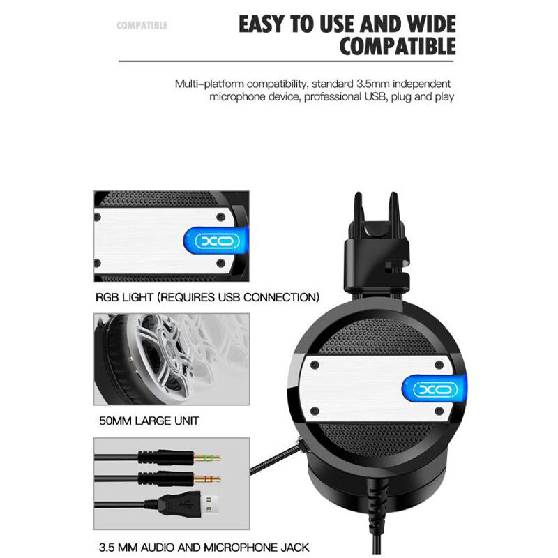 هدست گیمینگ سیم دار XO XO-GE-02 - 4