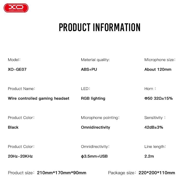 هدست گیمینگ سیم دار XO XO-GE07 - 6