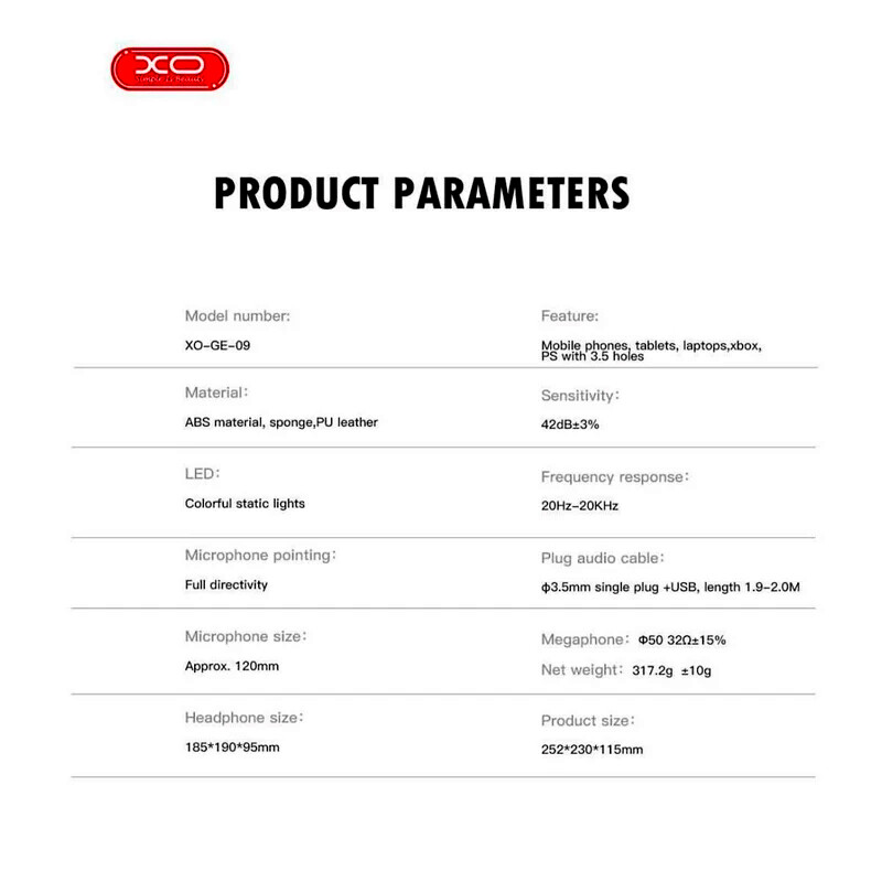 هدست گیمینگ سیم دار XO XO-GE09 - 6