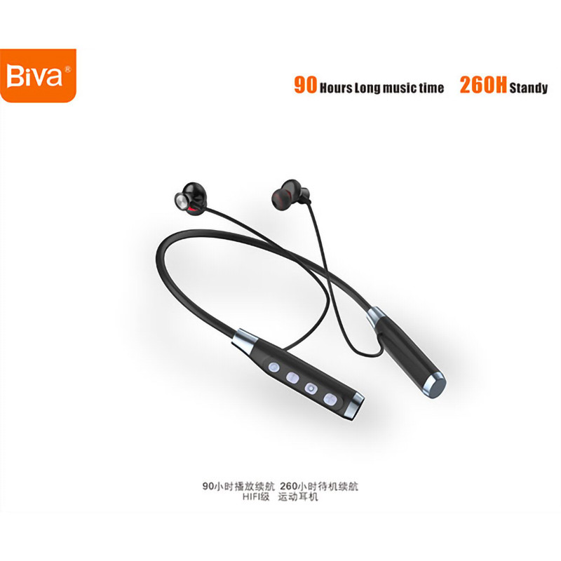هندزفری بلوتوث دورگردنی Biva BT-02 - 4