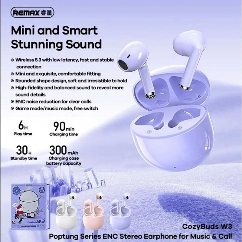 هندزفری بلوتوثی ریمکس CozyBuds W3 - 6