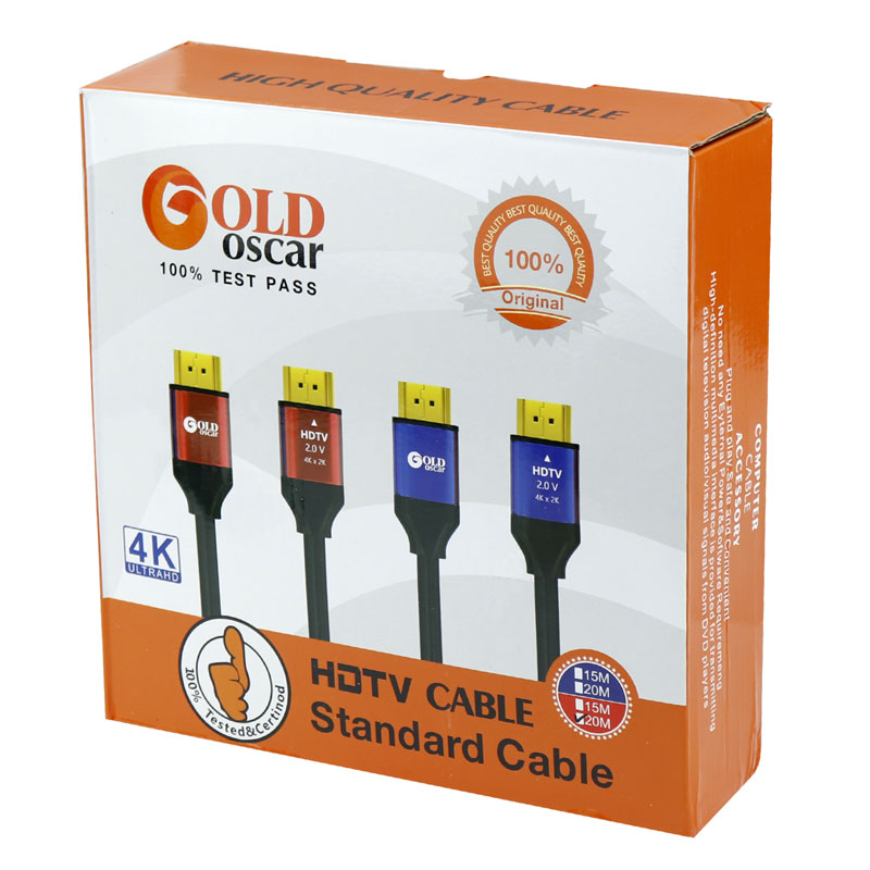 کابل HDMI 4K گلد اسکار Gold Oscar طول 20 متر - 5
