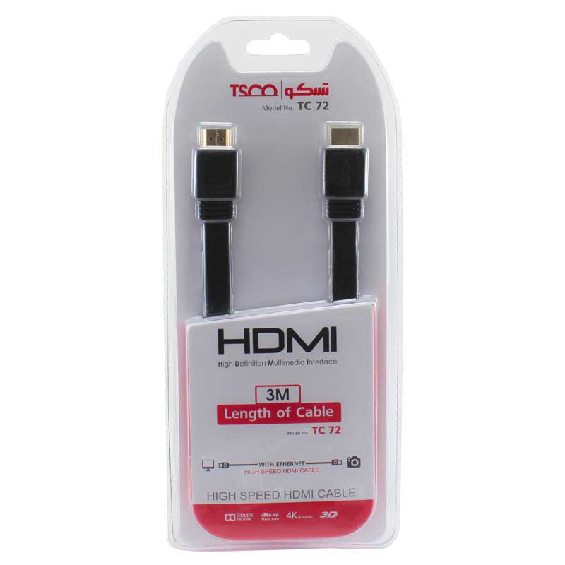 کابل HDMI 4K تسکو TC 72 طول 3 متر - 2