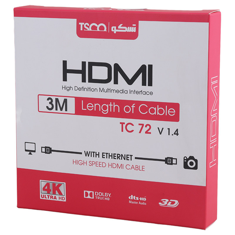 کابل HDMI 4K تسکو TC 72 طول 3 متر - 8