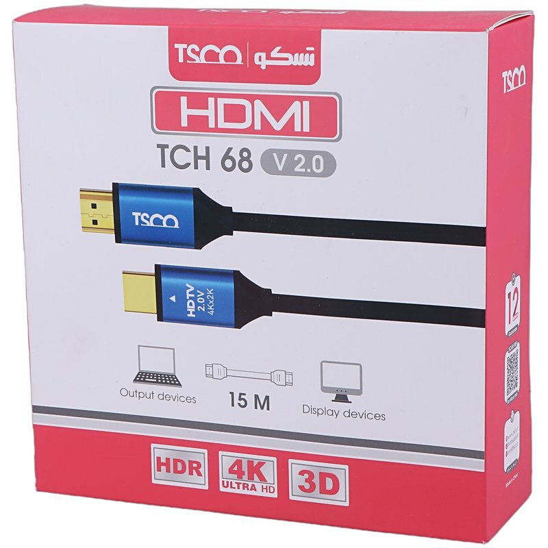 کابل HDMI 4K تسکو TCH 68 طول 15 متر - 5