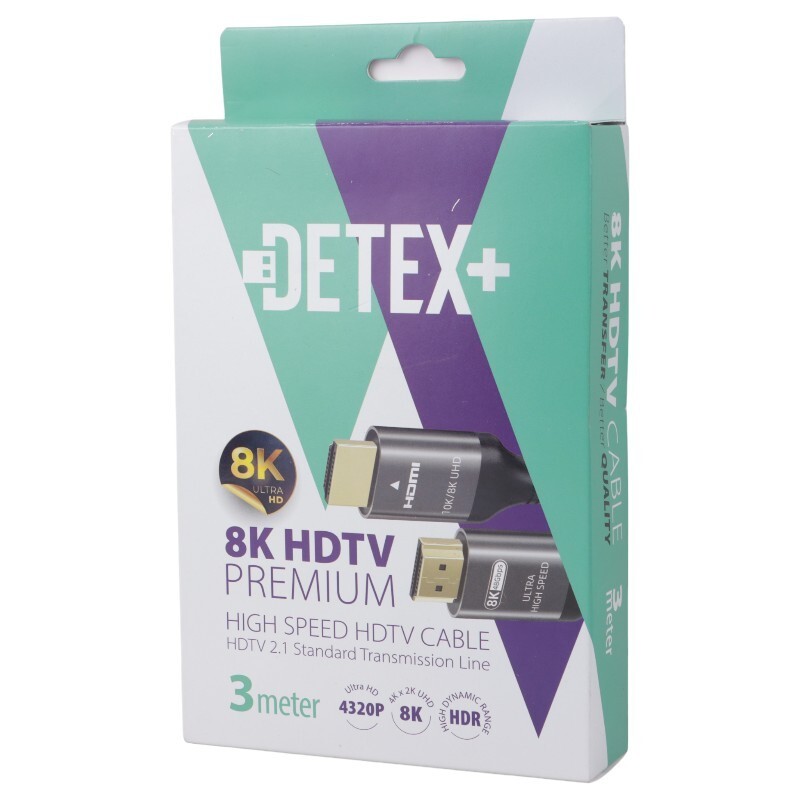 کابل HDMI 8K دیتکس پلاس +Detex طول 3 متر - 5