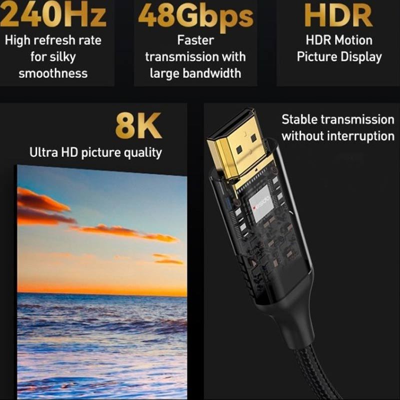 کابل HDMI 8K یسیدو HM11 طول 1.8 متر - 3