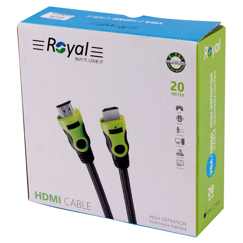 کابل HDMI رویال Royal طول 20 متر - 7