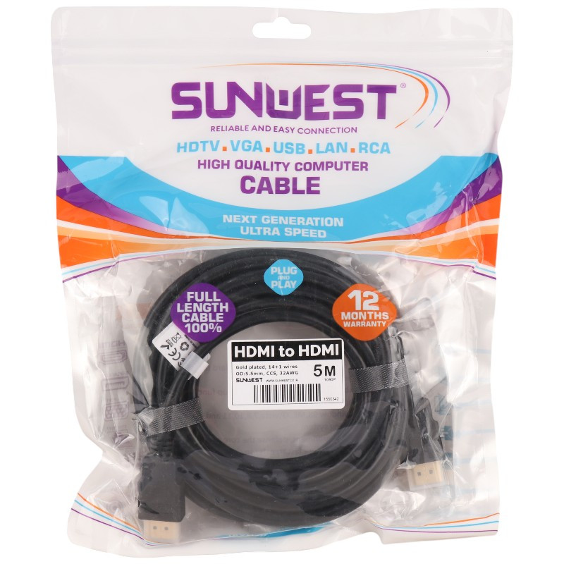 کابل HDMI سان وست Sunwest طول 5 متر - 5
