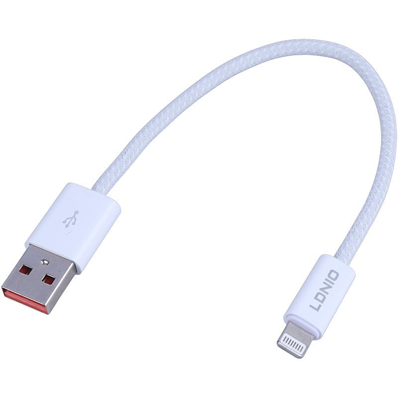 کابل کوتاه لایتنینگ فست شارژ 25 وات الدینیو LS901 طول 20 سانتی متر - 3