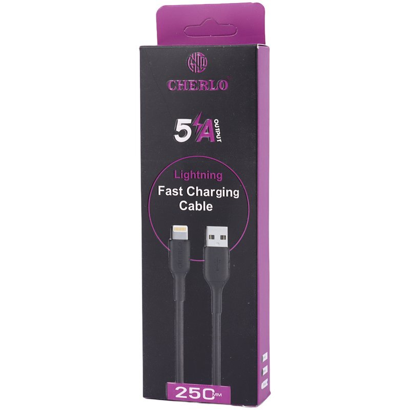 کابل کوتاه لایتنینگ فست شارژ 5 آمپر چرلو CH-SM10 طول 25 سانتی متر - 6