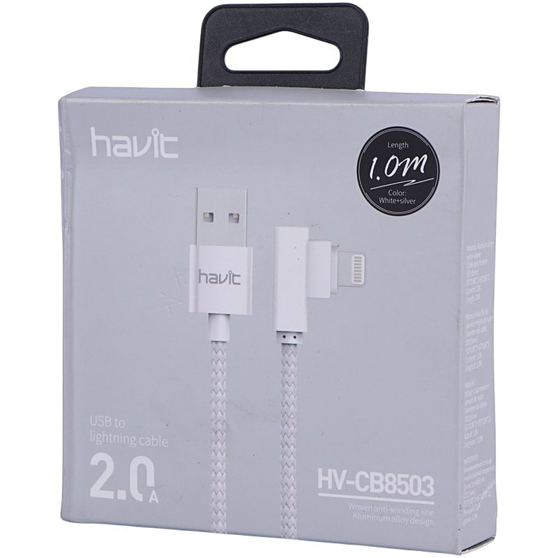 کابل لایتنینگ 2 آمپر هویت HV-CB8503 یکسر L طول 1 متر - 6
