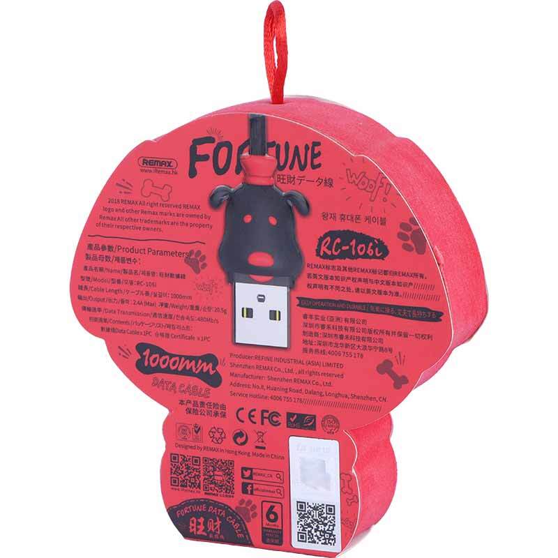 کابل لایتنینگ 2.4 آمپر ریمکس Fortune RC-106i طول 1 متر - 7