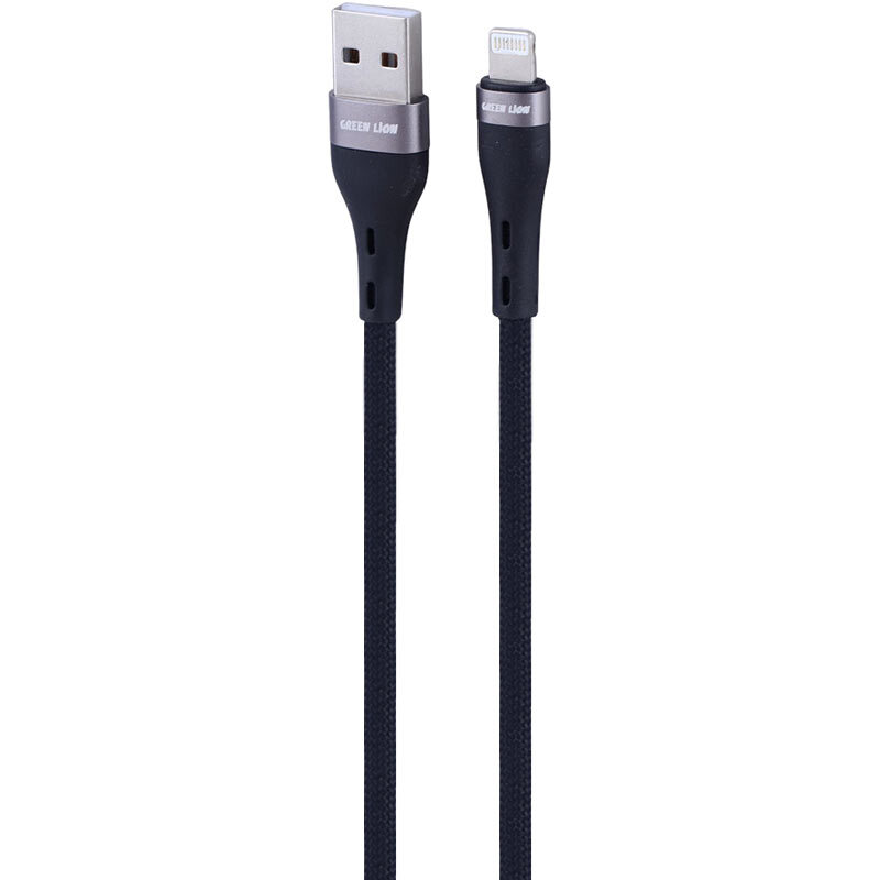 کابل لایتنینگ فست شارژ 12 وات گرین لاین GNBRUSALGBK طول 1 متر - 2