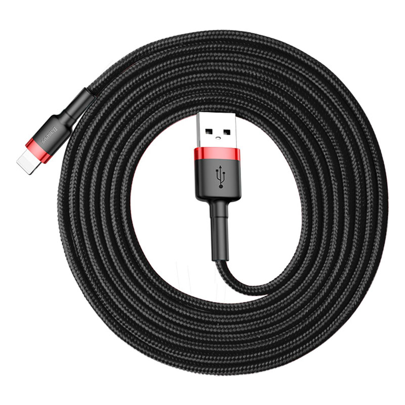 کابل لایتنینگ فست شارژ 1.5 آمپر باسئوس Cafule CALKLF-C طول 2 متر - 7