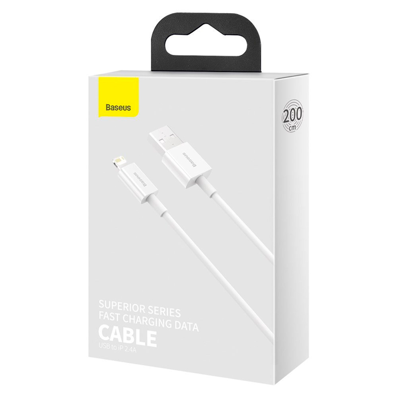 کابل لایتنینگ فست شارژ 2.4 آمپر باسئوس Superior Series CALYS-C طول 2 متر - 2