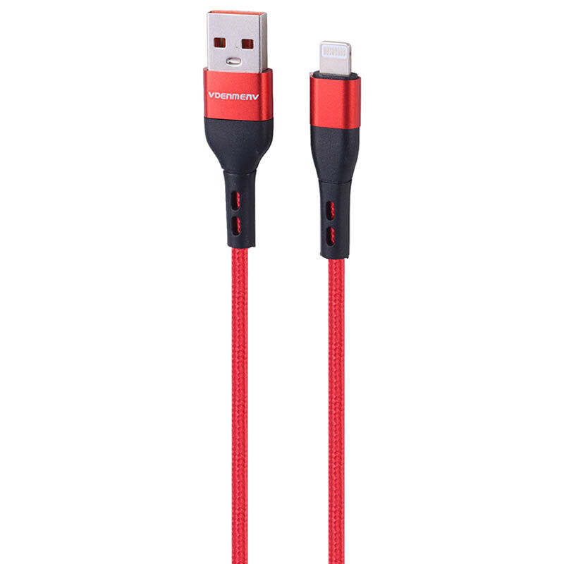 کابل لایتنینگ فست شارژ 2.4 آمپر دنمن D60L طول 1 متر - 3