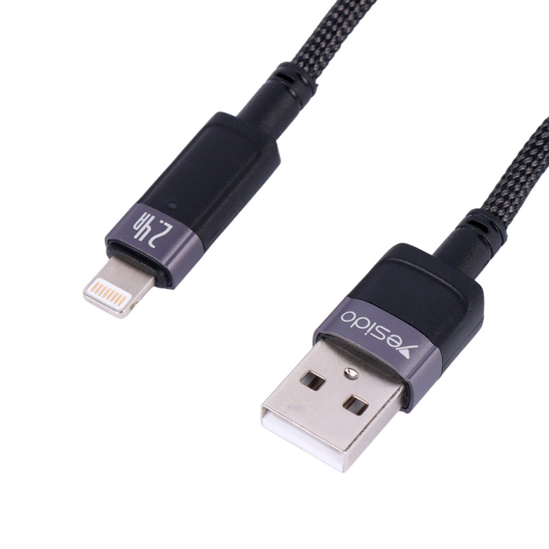 کابل لایتنینگ فست شارژ 2.4 آمپر یسیدو CA123L طول 1.2 متر