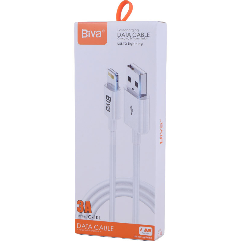 کابل لایتنینگ فست شارژ 3 آمپر بیوا C-10L طول 1.5 متر - 5