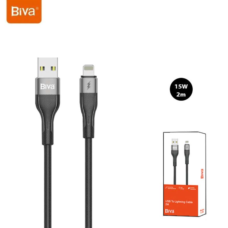کابل لایتنینگ فست شارژ 3 آمپر بیوا C-20L طول 2 متر - 2