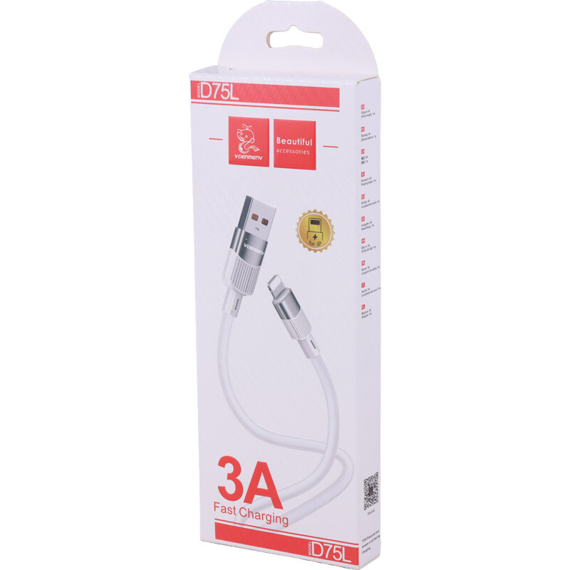 کابل لایتنینگ فست شارژ 3 آمپر دنمن D75L طول 1 متر - 4