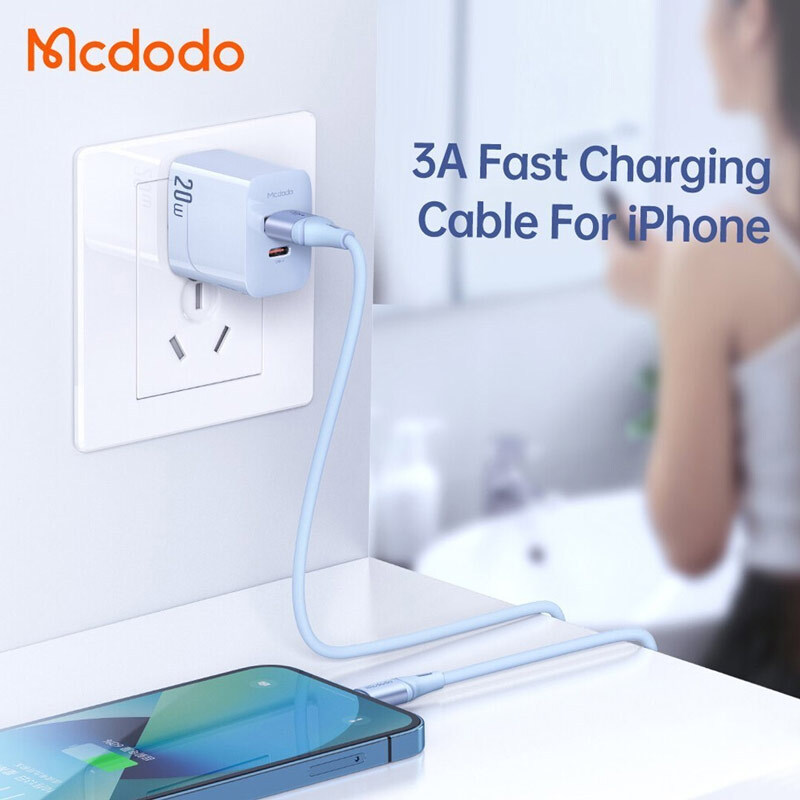 کابل لایتنینگ فست شارژ 3 آمپر مک دودو CA-183 طول 1.2 متر - 6