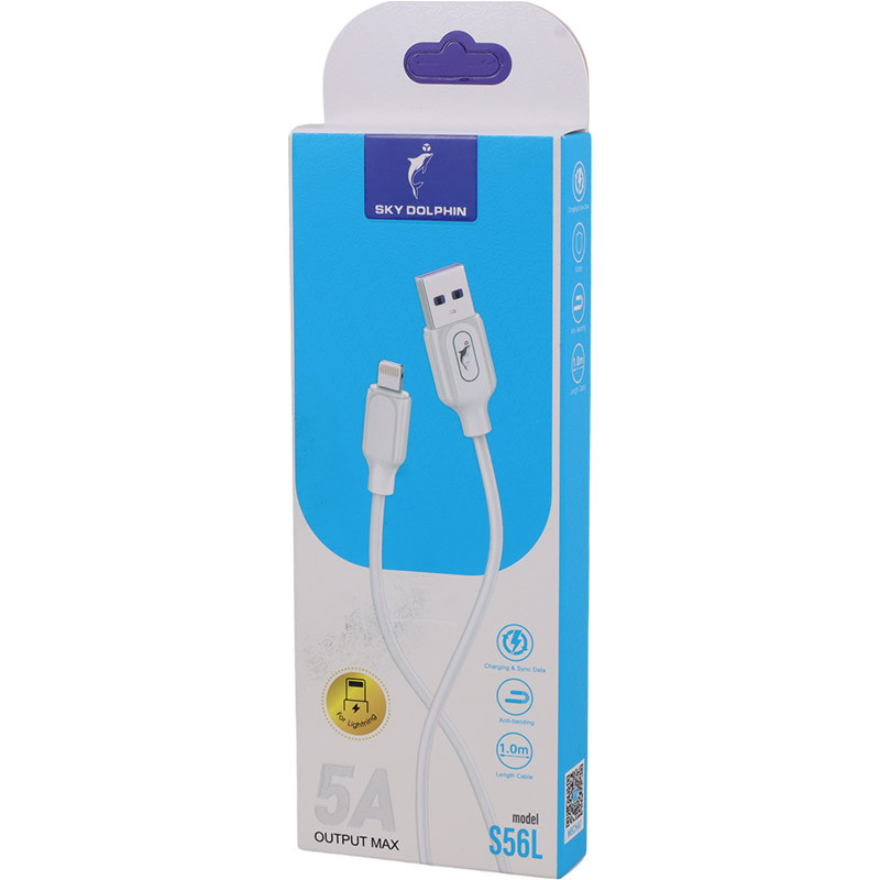 کابل لایتنینگ فست شارژ 5 آمپر اسکای دلفین S56L طول 1 متر - 5