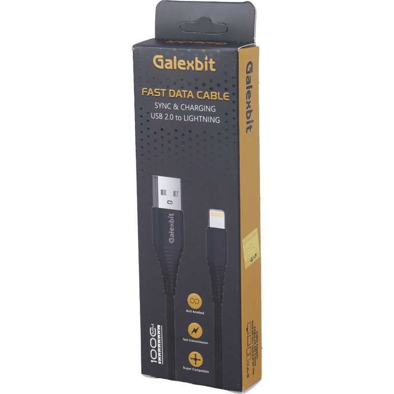 کابل لایتنینگ فست شارژ 5 آمپر گلکس بیت طول 1 متر کد 4 - 5