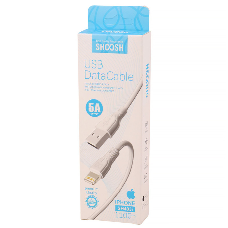 کابل لایتنینگ فست شارژ 5 آمپر شوش SH403i طول 1.1 متر - 8