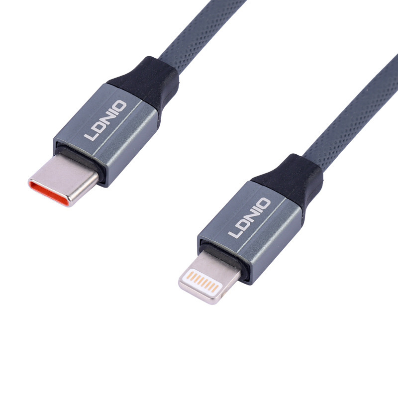 کابل تایپ سی به لایتنینگ فست شارژ 30 وات الدینیو LC442i طول 2 متر - 3