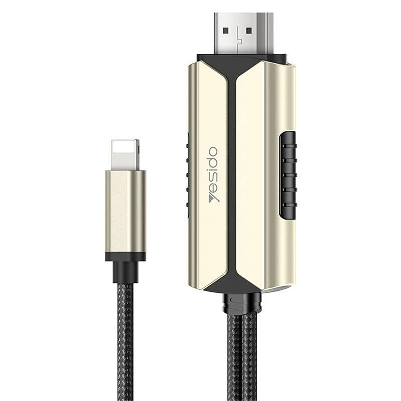 کابل تبدیل Lightning به HDMI یسیدو HM13 طول 2 متر - 2