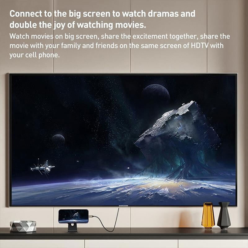 کابل تبدیل Lightning به HDMI یسیدو HM13 طول 2 متر - 8