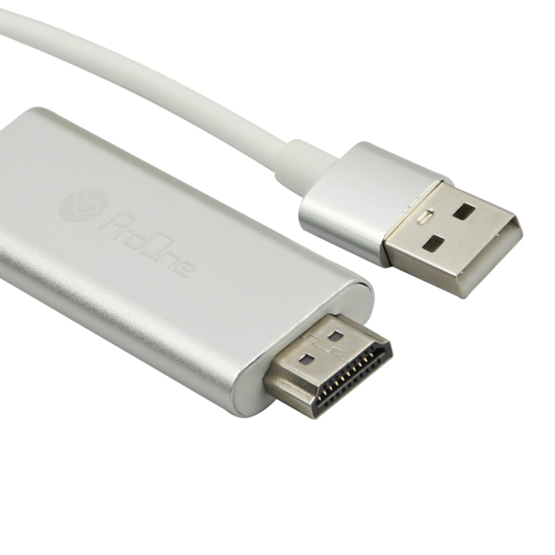 کابل تبدیل Lightning/MicroUSB/Type-C به HDMI پرووان PCH70 طول 2 متر - 4