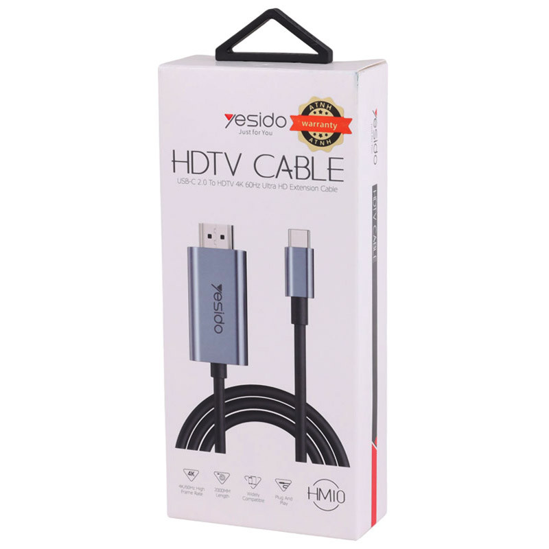 کابل تبدیل Type-C به HDMI یسیدو HM10 طول 2 متر - 5