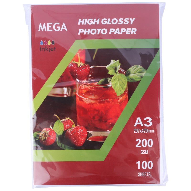 کاغذ عکس Mega A3 200g بسته 100 عددی