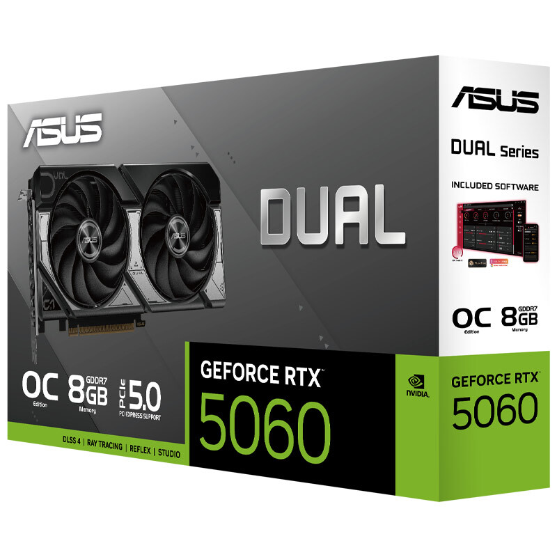کارت گرافیک ASUS Dual GeForce RTX5060 OC Edition 8GB GDDR7 128Bit - 8