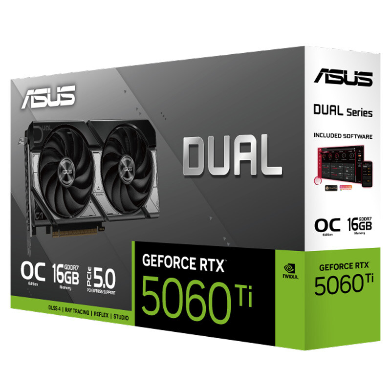 کارت گرافیک ASUS Dual GeForce RTX5060 Ti OC Edition 16GB GDDR7 128Bit - 8