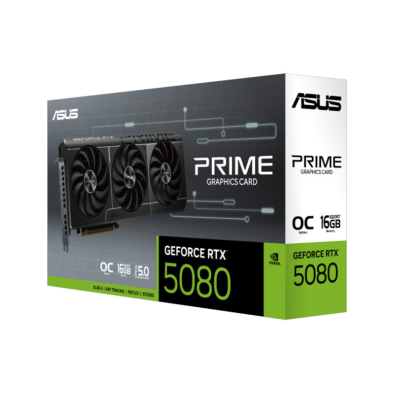 کارت گرافیک ASUS PRIME GeForce RTX 5080 OC Edition 16GB GDDR7 256Bit - 8