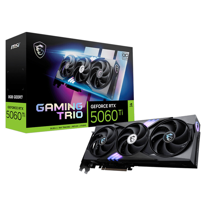 کارت گرافیک MSI GeForce RTX 5060 Ti GAMING TRIO OC 8GB GDDR7 128Bit