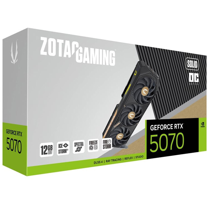 کارت گرافیک Zotac Gaming GeForce RTX 5070 SOLID OC 12GB GDDR7 192Bit - 8