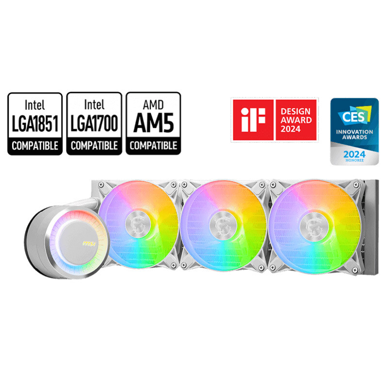 خنک کننده مایع پردازنده ام اس آی MAG CORELIQUID E360 WH - 4
