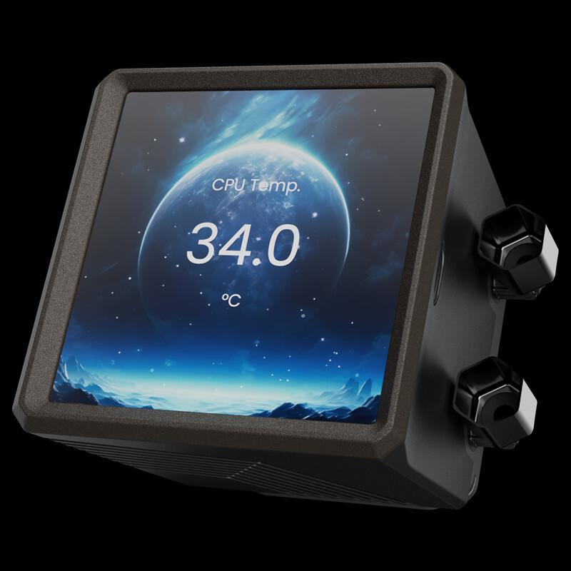 خنک کننده مایع پردازنده گیم دیاس Aura GL240 LCD ARGB Black - 4