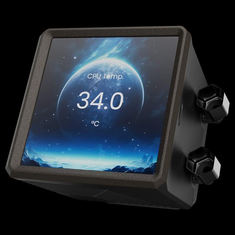 خنک کننده مایع پردازنده گیم دیاس Aura GL360 LCD ARGB Black - 5