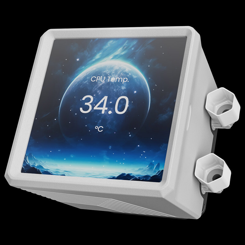 خنک کننده مایع پردازنده گیم دیاس Aura GL360 LCD ARGB WH - 7