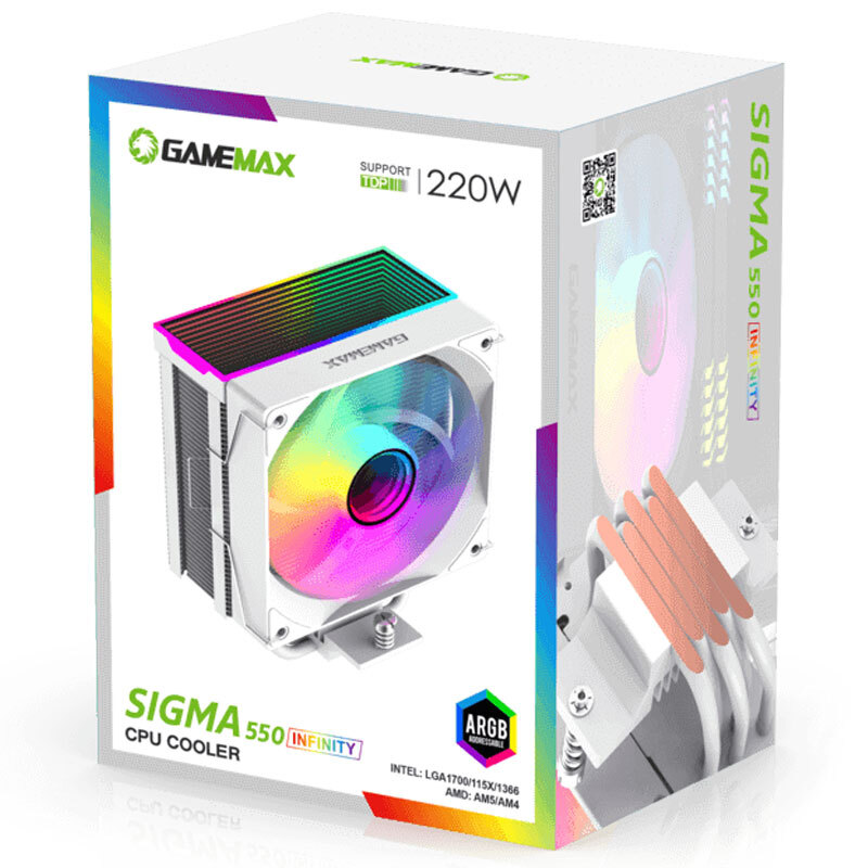 خنک کننده پردازنده گیم مکس Sigma 550 Infinity White - 2