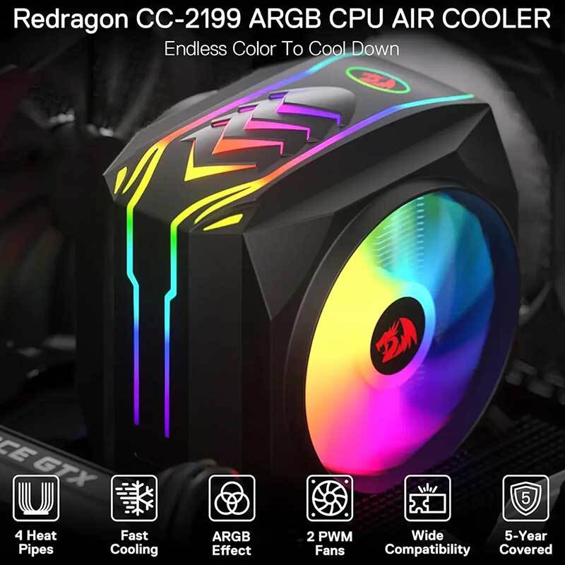 خنک کننده پردازنده ردراگون CC-2199 ARGB - 5