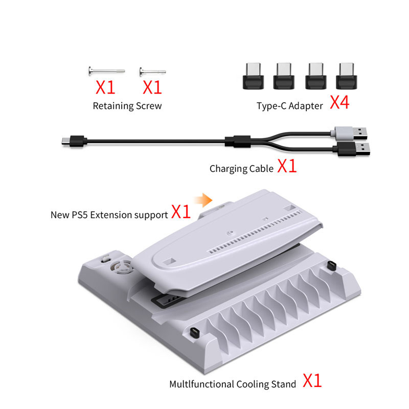 خنک کننده و شارژر دسته PS5/PS5 Slim دابی P-5 TP5-3537B - 6