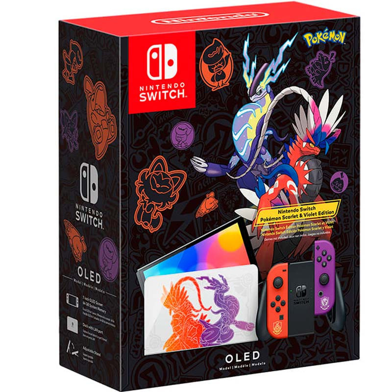 کنسول بازی نینتندو Nintendo Switch OLED Pokemon Scarlet and Violet Edition 4GB 64GB استوک - 3