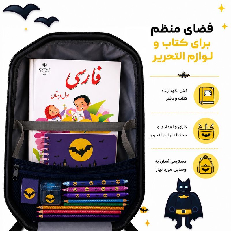 کوله پشتی مارینوکس مارول MS1050 طرح بتمن - 7